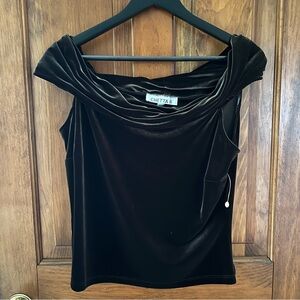 Vintage Chetta B Velvet Off Shoulder Top